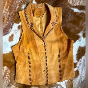 Scully - Suede Vest - Vintage Western - Large